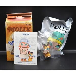 Pop Mart Molly Baking Time Carb Lover Heart To Heart Toast Kitty Tabby (A15)